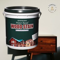 친환경 우드스테인 수성스테인 나무페인트 식탁 가구 리폼 목재 코팅 3.5L 다크 월넛, 레드우드, 1개