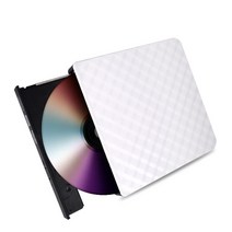 cd롬 리더기 씨디룸 DVD 플레이어 ODD 블랙 화이트 휴대용 usb 3.0 외부 dvd 버너 cddvd rom cd rw 옵티컬 드라이브 라이터 레코더 노트북 컴퓨터 140, 하얀