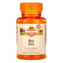선다운 네츄럴 B-12 500mcg 200정, 1