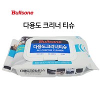 [트윈스몰] NEW 불스원 다용도 크리너티슈 70매 상큼한향 찌든때 오염제거 세정 티슈, 2개