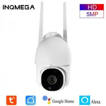 현관문CCTV 가정용 강아지카메라 와이파이 INQMEGA5MP Tuya Ptz 카메라 야외 미니 캠 자동 추적 보안 추가 Alexa Google 홈 스마트 라이프 또는, 32G 구글 알렉사, 협력사, AU 플러그