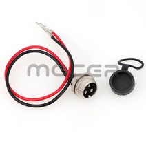 전기 스쿠터 커넥터용 방수 캡이 있는 3핀 배터리 충전기 포트 커넥터 소켓