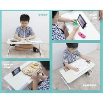 높이 조절 접이식 책상 각도조절 책상 아동용 공부 책상 베드 트레이 인강용 노트북 좌식용 책상, 단일 옵션
