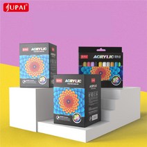 36색 JUPAI 아크릴 마카펜 그림 재료 미술 용품 돌 머그잔 나무 패브릭 캔버스, 12색