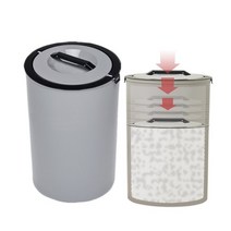 종량제 압축휴지통 20리터 학교 사무실쓰레기통, 압축휴지통20L(그레이)