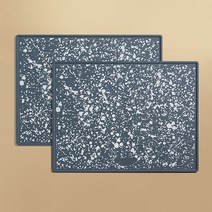 꿈꾸는키친 이염방지 코팅 실리콘 식탁매트 2P, 캐슬나이트, 40 x 30cm