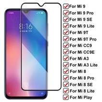 9H 경도 강화 유리 미 9 라이트 9T 프로 SE 화면 보호기 Mi 8 A3 CC9 CC9E 플레이 보호 필름, For Mi A3