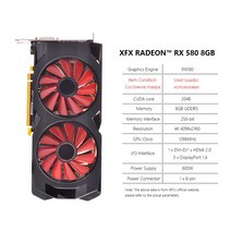 XFX-RX 580 8GB 4GB 2GB 그래픽 카드 AMD GPU Radeon RX590 570 560 550 R7 R9 370 380 비디오 데스크탑 PC, 12 RX580 8GB 2Fan