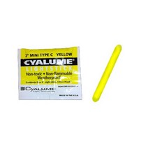 Cyalume 9-28690PF 미니 ChemLight 라이트 스틱 5.1cm(2인치) 길이 4시간 지속 옐로우 (50개 팩) 194540, Yellow, 50pack