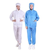 베가 방진복 후드 투피스 제전복 상하세트 크린룸, M, 화이트