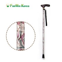 페어윈코리아 플라워 고급 조절식 지팡이, 베이지, 1개