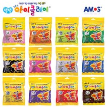 아모스 탱탱 아이 클레이 파우치 10p, 보라, 50g