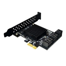 PCI-E-SATA 어댑터 카드 6포트 SATA 3.0 확장 카드 6Gbps PCI-E x1 어댑터 보드, 유형1