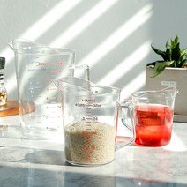 cocooning 국산 가볍고 튼튼한 가정용 베이킹 PC 계량컵, 500ml, 컬러눈금
