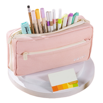 ANGOO 크림 네모난 대용량 파우치, (주)ANGOO크림네모파우치-핑크, (주)ANGOO크림네모파우치-핑크