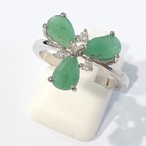 블루케이 [블루케이] 에메랄드 원석 반지 221210-11 5월탄생석