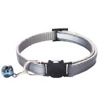 아이구감사합니다 고양이 안전버클 빛반사 목걸이, 회색, A타입