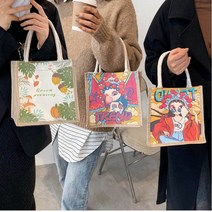 더퍼플 귀여운 미니 트렌드 베이직 아트 픽쳐 캔버스백 가방 핸드백 미니가방 손가방 토드백 클러치백 여성백팩 미니크로스백 토트백 미니토트백 디자이너가방 데일리가방 tote bag 체인백 여성핸드백