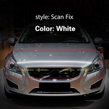 볼보라이트 주간 주행 등 LED DRL 볼보 V60 V60 크로스 컨트리 2011-2023 범용 LED 일광 시작 스캔 라이, 01 120cm, 04 White