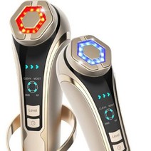 RF 무선 주파수 얼굴 리프팅 EMS 마이크로 전류 LED 광자 회춘 미용 장치 피부 탄력 마사지, Golden