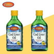 칼슨랩 노르웨이산 오메가3 코드리버오일 네추럴레몬 250ml 비타민 2개