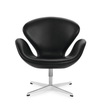 스완체어 벨벳 1인의자 독서의자 인테리어 라운지체어, 라이트 그린 면