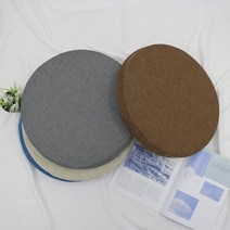 두툼한 린넨 고탄력 스펀지 의자 방석 미끄럼방지 4컬러 [사무실 독서실 학교 바닥 쇼파 벤치 쿠션]