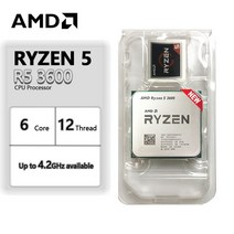 AMD Ryzen 5 3600 CPU 프로세서 새로운 GHz 코어 12 스레드 100-0, 한개옵션0