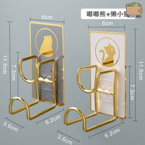 욕실 선반 정리 드라이기 알루미늄 인조대리석 무타공 거치대 젠다이 수납 코너 스텐레스, [2개입] 투투베어+게으른고양이