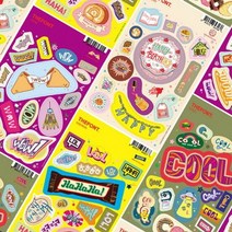 이케이 더폰트 스티커 WOW외 3종 데코스티커 다이어리스티커 무, 옵션선택, cool