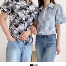 커플시밀러룩 썸머 리프 하와이안셔츠 빅사이즈 하와이안셔츠 여름블라우스 시밀러룩 커플룩 커플셔츠 반팔블라우스 린넨셔츠 오버핏셔츠 반팔남방 커플남방 30대커플룩 커플시밀러룩 20대커플룩 반팔셔츠 여름셔츠