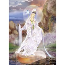 DIY 보석십자수 3D 인테리어 관음보살 불교 /세트 210730610 (6만원이상 구입시 사은품), 100cm*140cm, 원형비즈