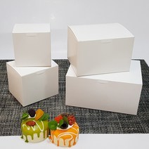 원터치 화이트 선물상자 / 조각케익상자 포장박스 쿠키 블루 머핀 마카롱 떡상자 타올상자, 1장, 원터치 화이트상자 (1호)