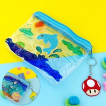 오렌지e몰 보석십자수 비치 투명 파우치-돌고래