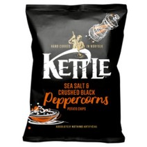 Kettle 칩스 씨솔트 으깬 검은 통후추 회사간식 탕비실간식 아이간식 130g, 1개