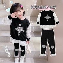 아짱 키즈여아 봄가을상하세트 하트어택레이어드상하세트