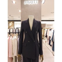 JIGOTT (지고트) JL9E0JK12 체크 더블 슬림 정장자켓