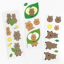 아트박스/포인트앤드 쿼카 리무버블 스티커 3종