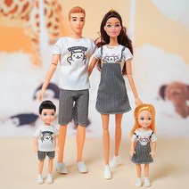 Babi 인형 가족 엄마 아빠 어린이 장난감 풀 세트 4인용 30cm, Doll Set, 1 K