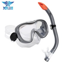 XBL-1501-SILVER 엑스블루 주니어 마스크 스노클 세트, XBL-1501 주니어스노클-SILVER, 선택완료