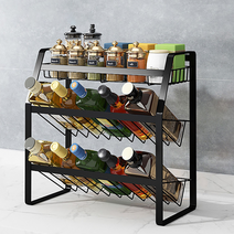 아란리빙 주방 양념통 정리 선반 정리대 수납장, 경사 바닥 랙