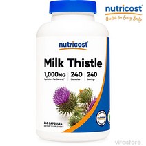 뉴트리코스트 밀크씨슬 밀크시슬 효능 실리마린 1000MG 240정 Milk Thistle