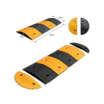 신형 과속방지턱 1미터 앙카포함 서행유도 도로안전용품, 원형마감재옐로우1P+아스팔트앙카2P