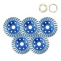sali 5pcs 다이아몬드 콘크리트 그라인딩 휠 4 12 인치 연마 및 석재 표면 시멘트 대리석 암석 화강암 및 thinset 제거 앵글 그라인더 이중 행 휠 컵 청소, 4-12in 20mm 5pcs 터보 다이아몬드 그