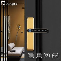 스마트금고 개인금고 미니 가정용 대형 금고Kingku WIFI Tuya Fingerprint Door Lock Smart Password Digit, 01 gary 5072 wifi