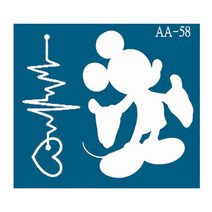 재사용가능 헤나타투 셀프헤나도안 헤나잉크, 1개, AA도안-58