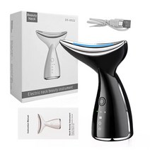 괄사 얼굴 마사지기 피부관리 3색 LED 광자 스킨 케어 목 주름 이중 턱 EMS 조여 미용, 2SET
