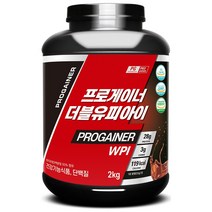 [까로망65초코2개] 프로게이너 WPI 2kg 초코 맛있는 분리유청단백질 단백질보충제 프로틴쉐이크 안전성 기능성 인정 식약처 건강기능식품, 1개