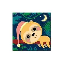 DIY캔버스페인팅 명화그리기 유화 그림 세트 액자, 나무늘보는 잠꾸러기