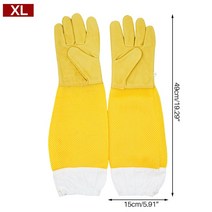 양봉 자재 용품양봉 장갑의 대형 1 쌍 양피와 천 통기성 소재 용 긴 소매, 10 XL Type C
